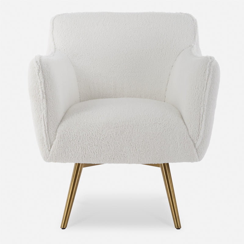 Oasis White Swivel Chair