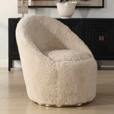 Crue Sheepskin Swivel Chair