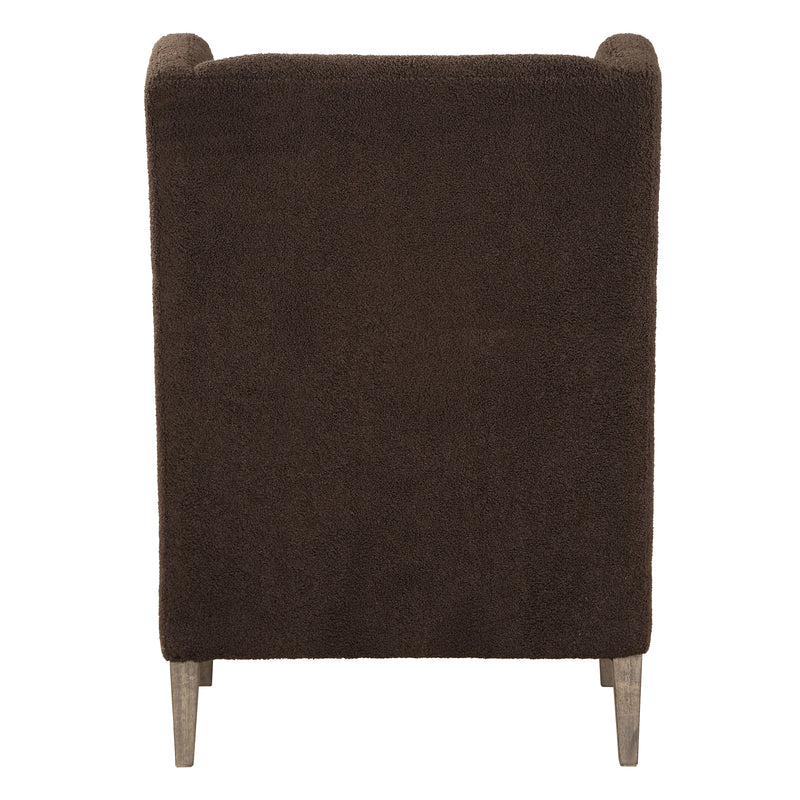 Serpentine Brown Fabric Accent Chair