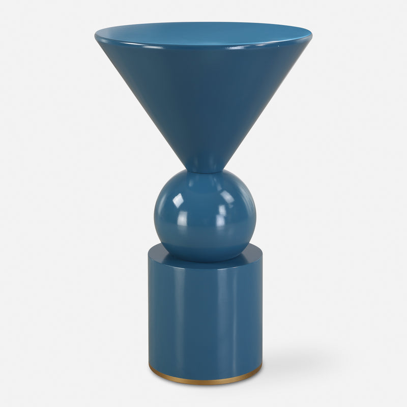 Trig Blue Accent Table