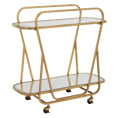 Swain Brass Serving Cart