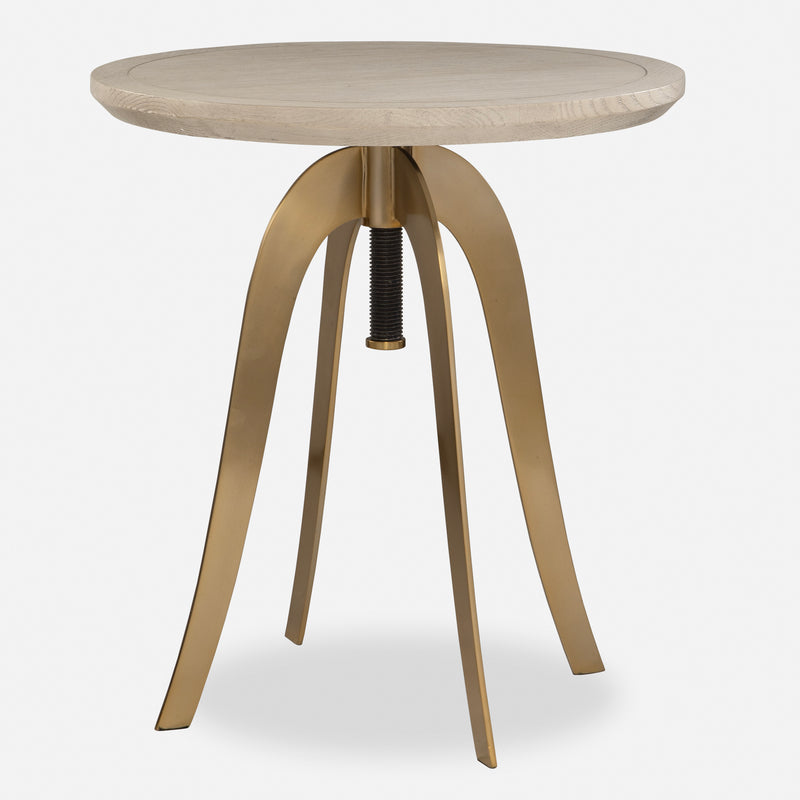 Alice Oak Adjustable Accent Table