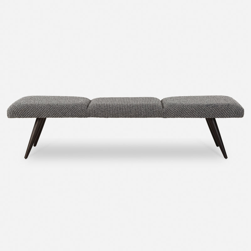 Bowtie Charcoal Fabric Bench