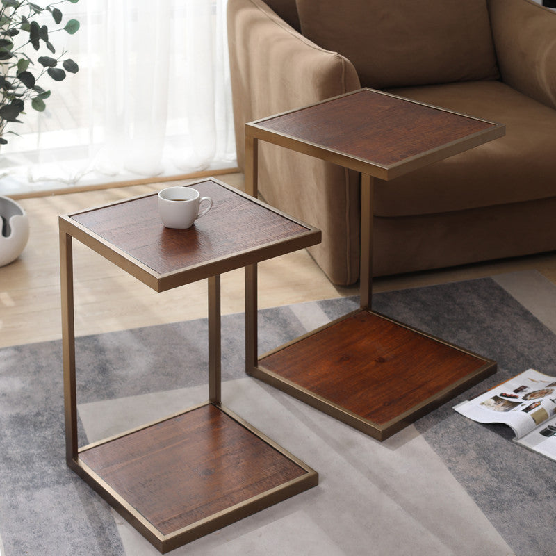 WOODEN NESTING TABLE