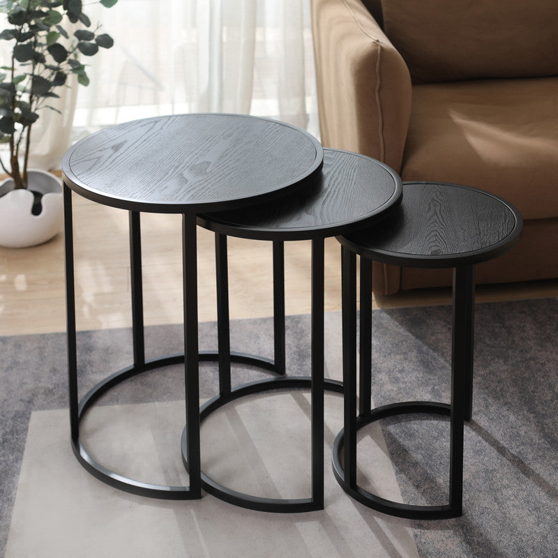 NESTING TABLE BLACK - اسوود