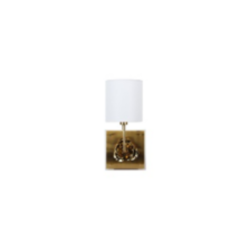 METAL FLOWER WALL SCONCE, GOLD