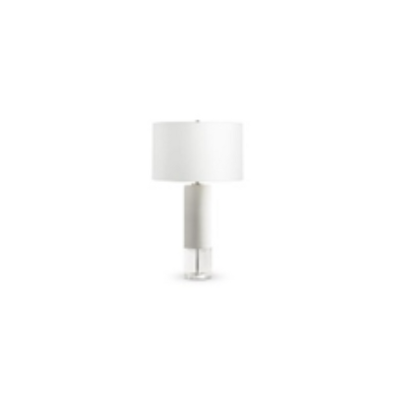 27" CERAMIC TABLE LAMP, WHITE