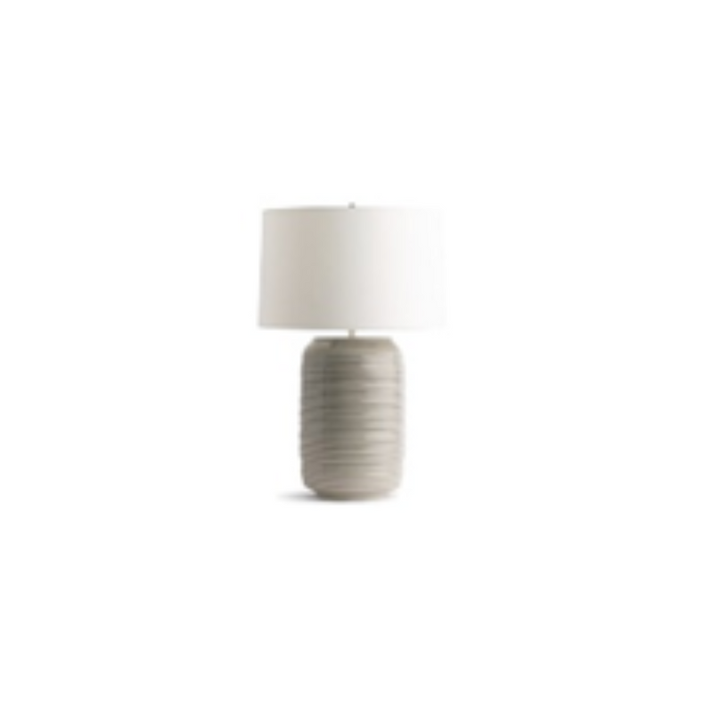 26" CERAMIC TABLE LAMP, BEIGE