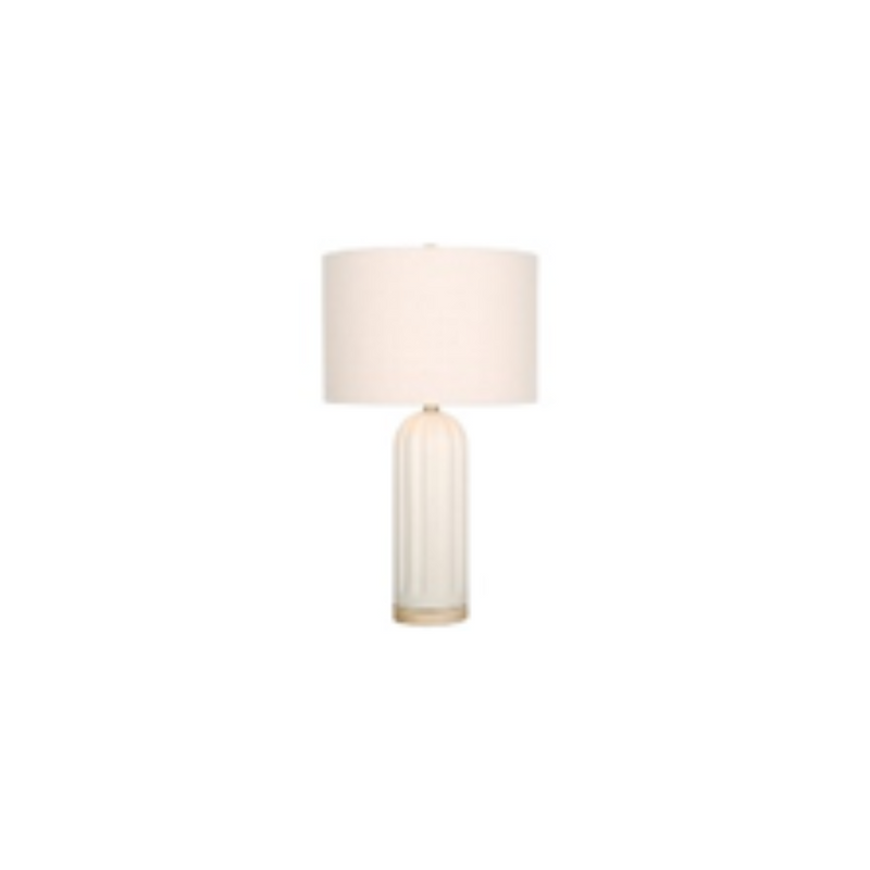 26" CERAMIC TABLE LAMP, IVORY