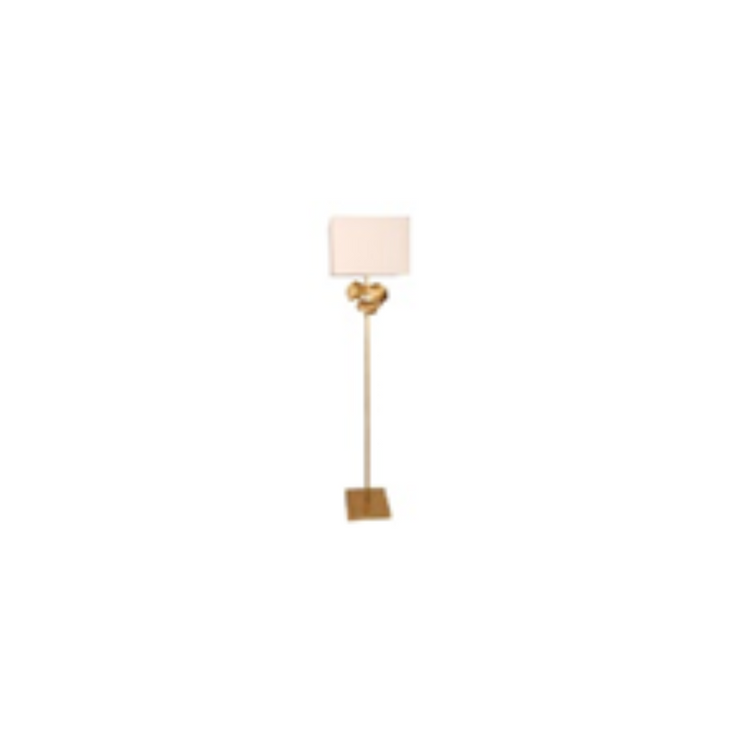 METAL GINKO FLOOR LAMP, GOLD