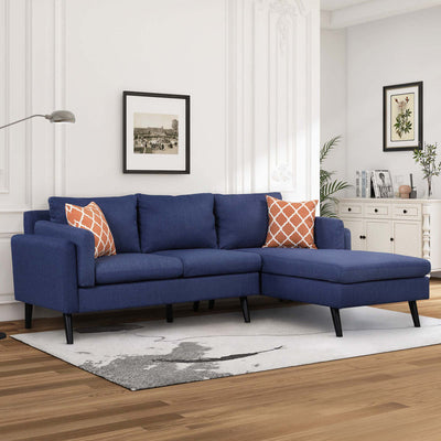 Modern Linen L-Shape Sofa - 270x150x85x85 cm - By Alhome