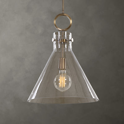 Uttermost Imbuto Funnel Glass 1 Light Pendant