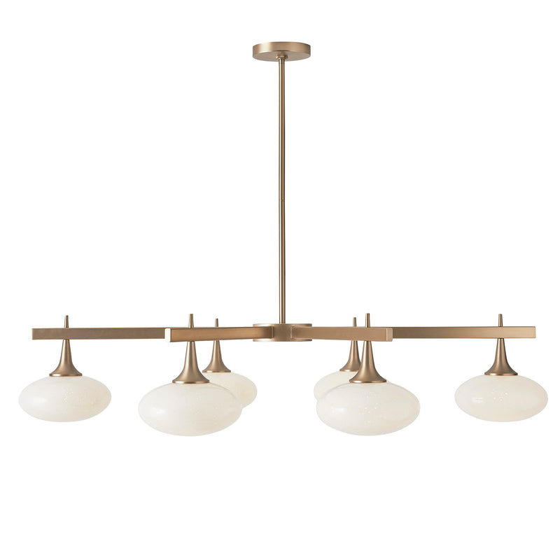 SUSPENSION, 6 LT CHANDELIER - RICH BRASS