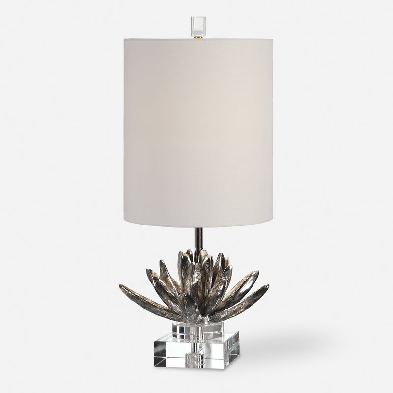 Silver Lotus Accent Lamp