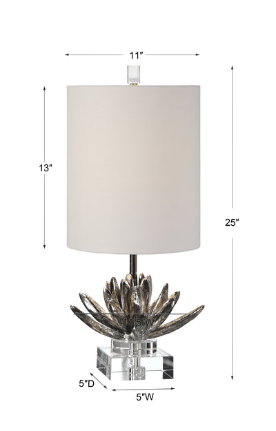 Silver Lotus Accent Lamp