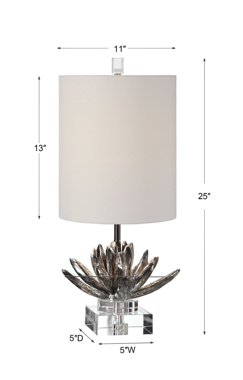 Silver Lotus Accent Lamp