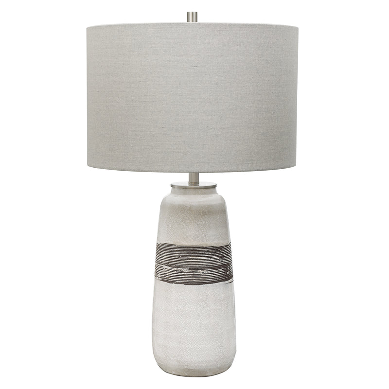 Uttermost Comanche White Crackle Table Lamp