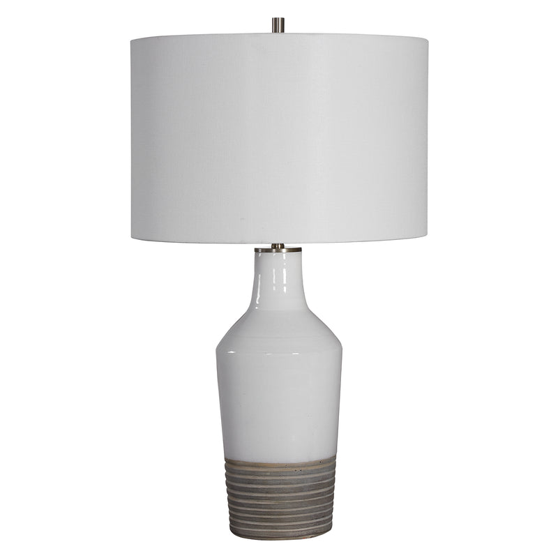 Dakota White Crackle Table Lamp