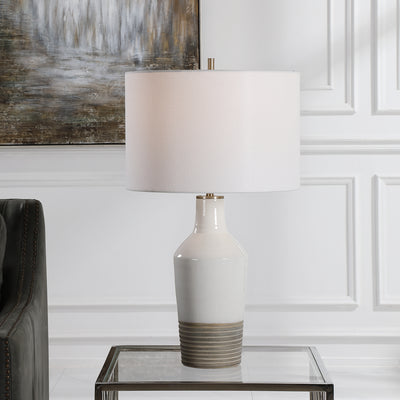 Dakota White Crackle Table Lamp