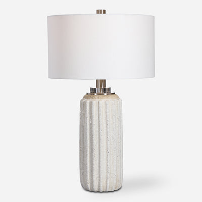 Azariah White Crackle Table Lamp