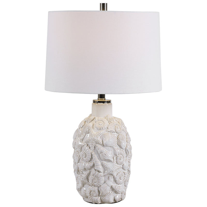 White Seashell Table Lamp