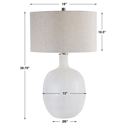 Uttermost Whiteout Mottled Glass Table Lamp