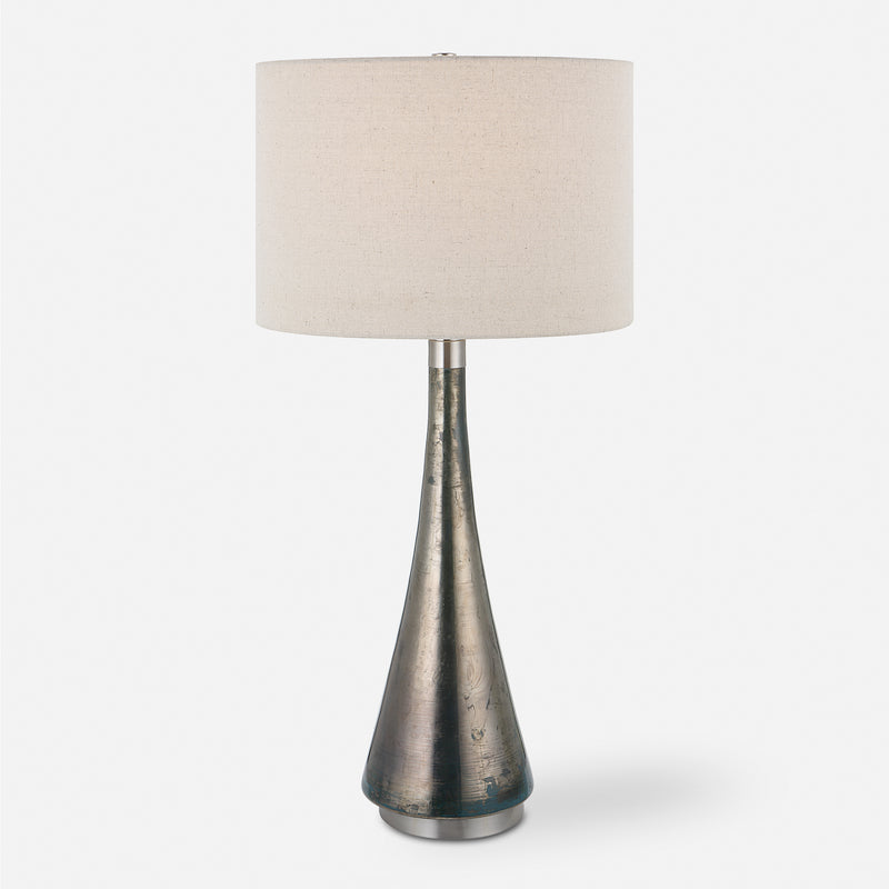 Contour Metallic Glass Table Lamp