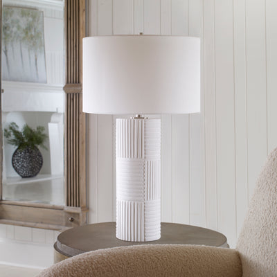 Patchwork White Table Lamp