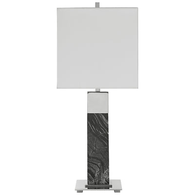 Uttermost Pilaster Black Marble Table Lamp