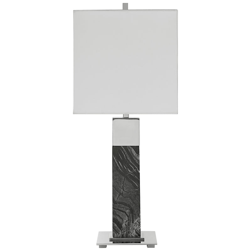 Uttermost Pilaster Black Marble Table Lamp