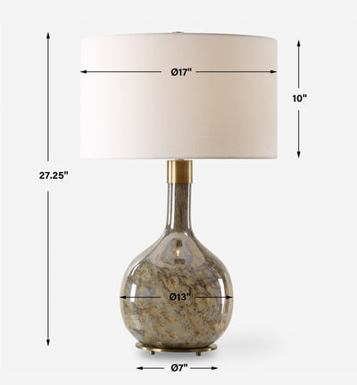 Rhine Brown Glass Table Lamp