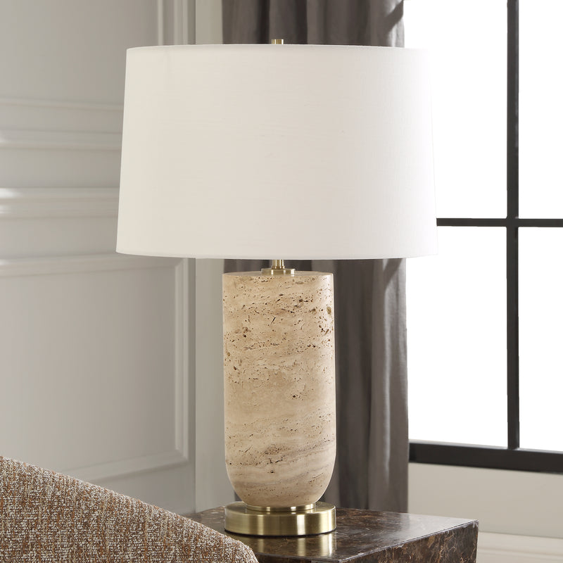 Aubrey Travertine Table Lamp