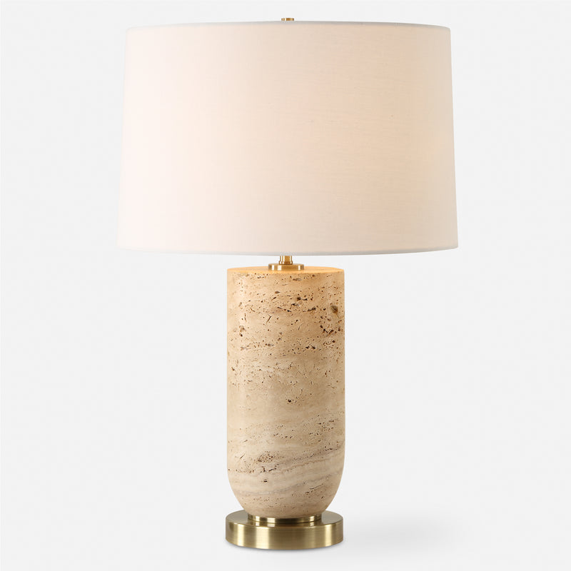 Aubrey Travertine Table Lamp