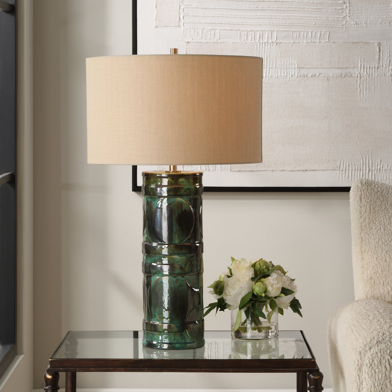 Loch Green Glaze Table Lamp