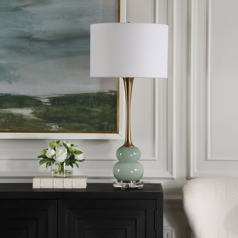 Sanctuary Green Gray Table Lamp