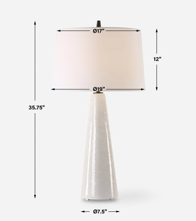 Loire Ivory Glaze Table Lamp