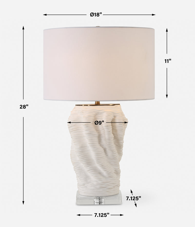 Stratified White Table Lamp