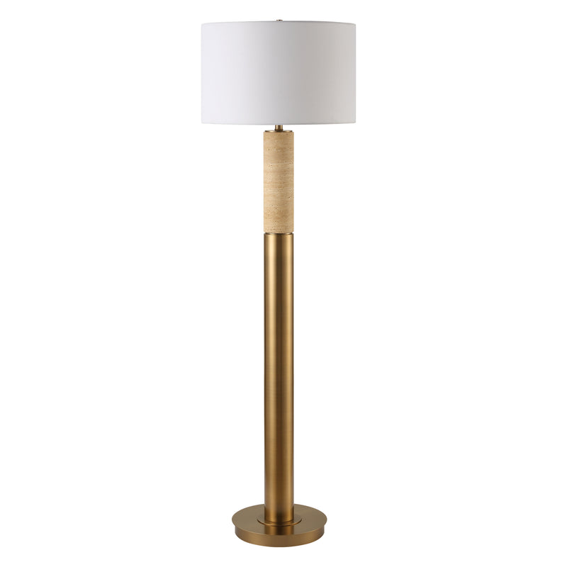 Knox Travertine Floor Lamp