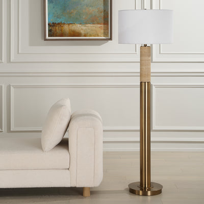 Knox Travertine Floor Lamp