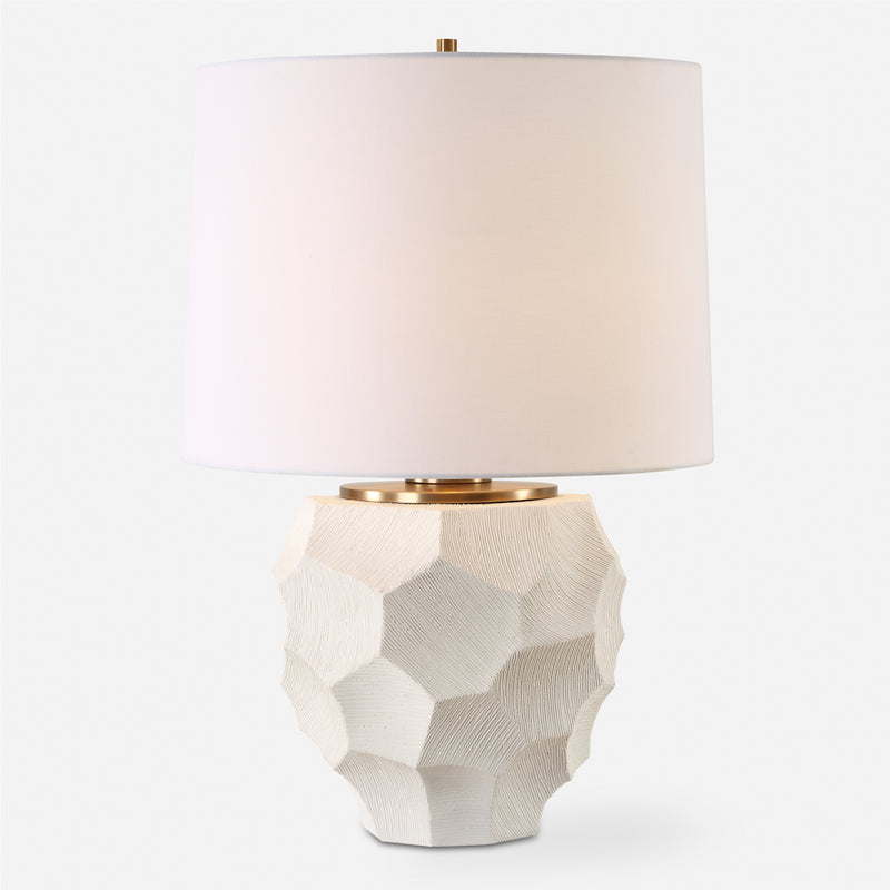 On Edge Chalk White Table Lamp