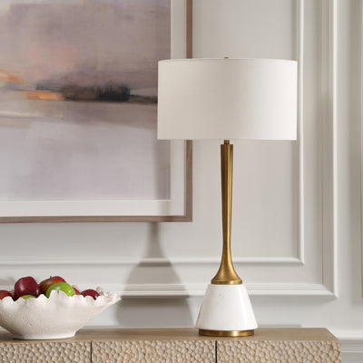 Avola White Marble Table Lamp