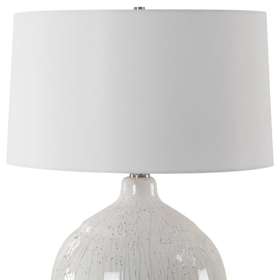 Dribble White Glaze Table Lamp