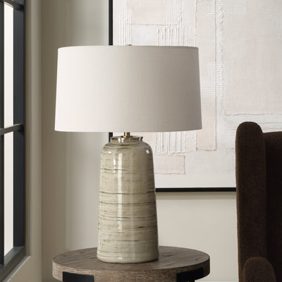 Strata Tan Glaze Table Lamp