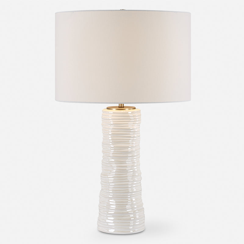 Pavlova Glossy White Table Lamp