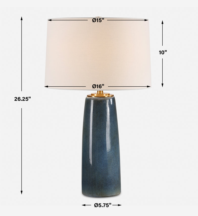 Submerged Deep Blue Table Lamp