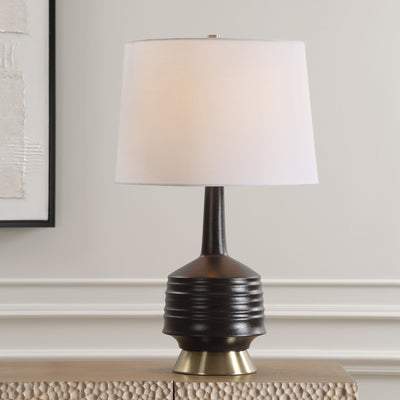 Foster Black Glaze Table Lamp