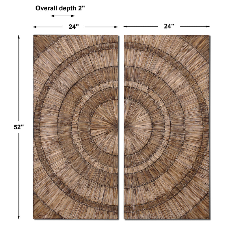 Lanciano Wood Wall Panels, S/2