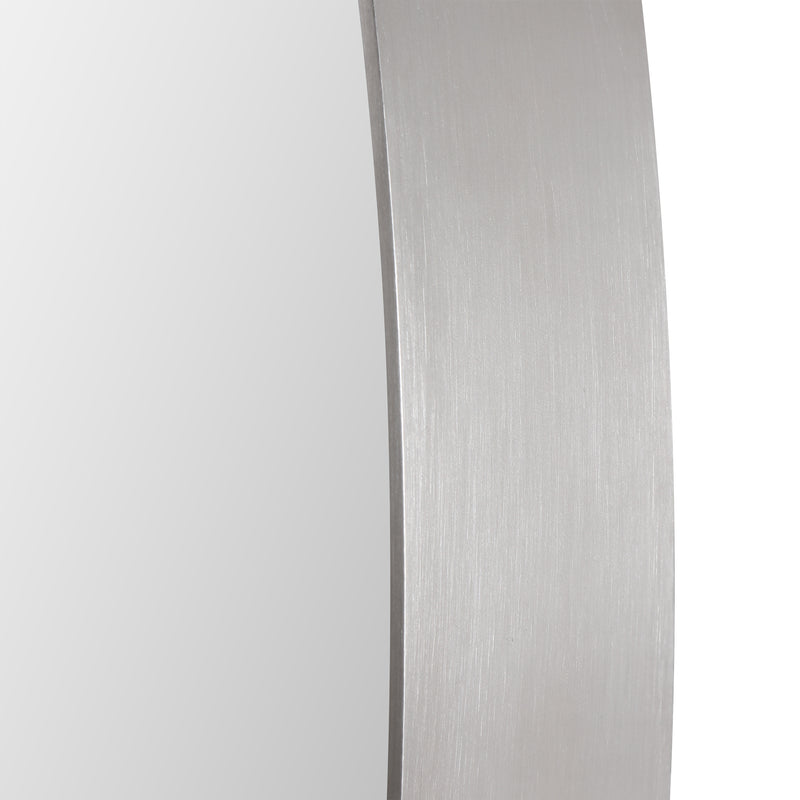 Pursley Brushed Nickel Oval Mirror