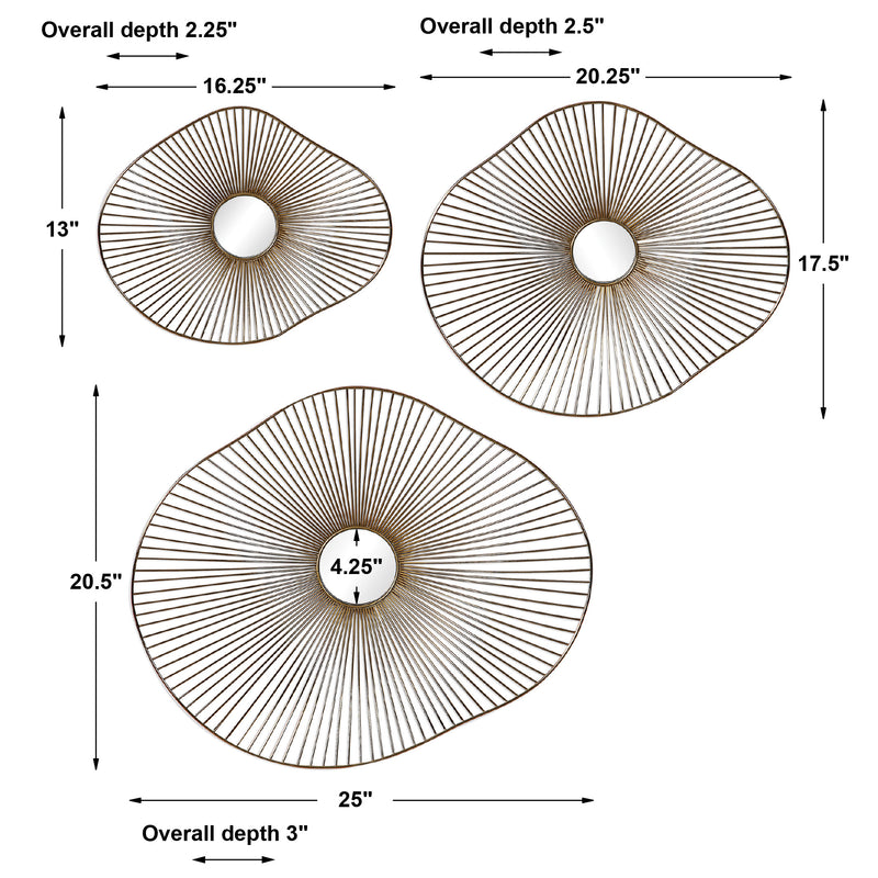 Avarie Metal Wall Art, S/3