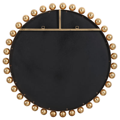 Cyra Gold Round Mirror